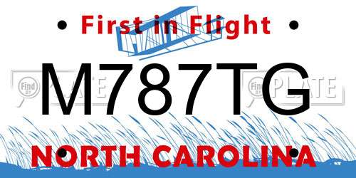 M787TG North Carolina License Plate