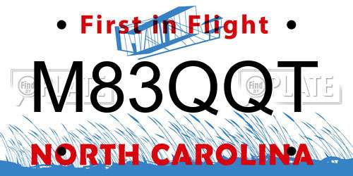 M83QQT North Carolina License Plate
