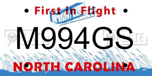 M994GS North Carolina License Plate