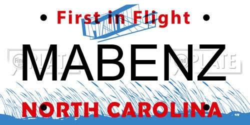 MABENZ North Carolina License Plate