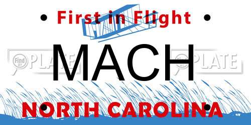MACH North Carolina License Plate
