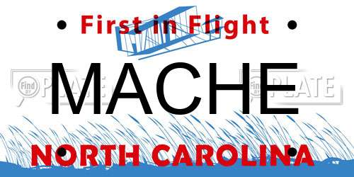 MACHE North Carolina License Plate