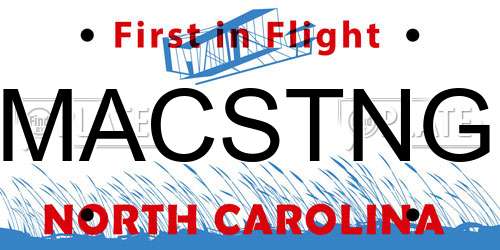 MACSTNG North Carolina License Plate