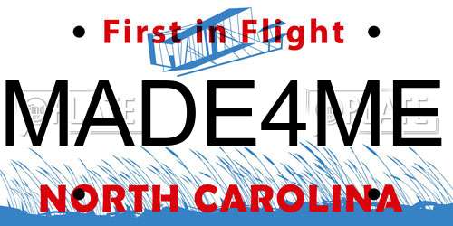MADE4ME North Carolina License Plate