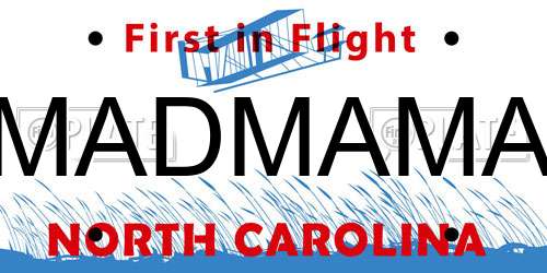 MADMAMA North Carolina License Plate