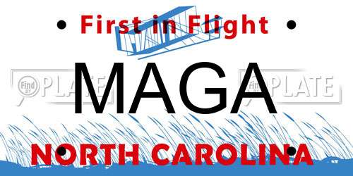 MAGA North Carolina License Plate
