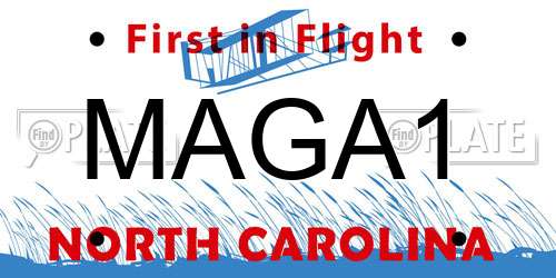 MAGA1 North Carolina License Plate