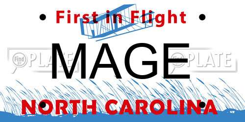 MAGE North Carolina License Plate