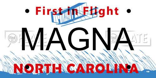 MAGNA North Carolina License Plate