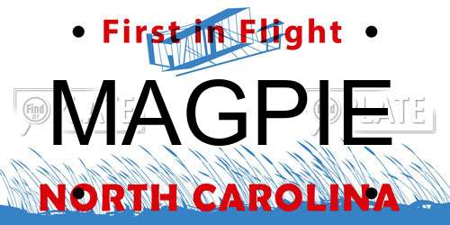 MAGPIE North Carolina License Plate