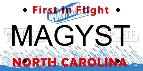 MAGYST North Carolina License Plate