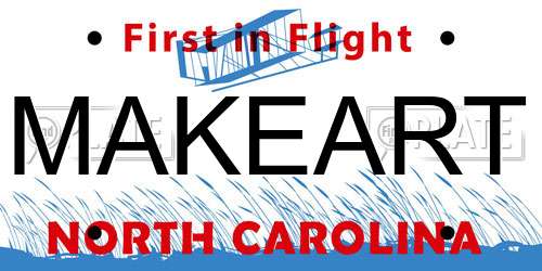 MAKEART North Carolina License Plate