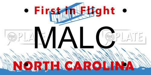 MALC North Carolina License Plate
