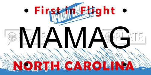 MAMAG North Carolina License Plate