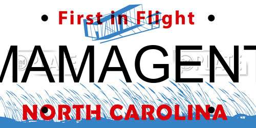 MAMAGENT North Carolina License Plate