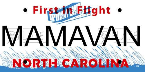MAMAVAN North Carolina License Plate