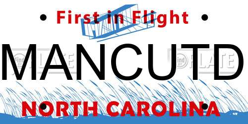 MANCUTD North Carolina License Plate