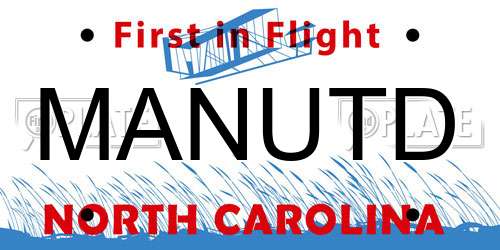 MANUTD North Carolina License Plate