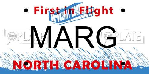 MARG North Carolina License Plate