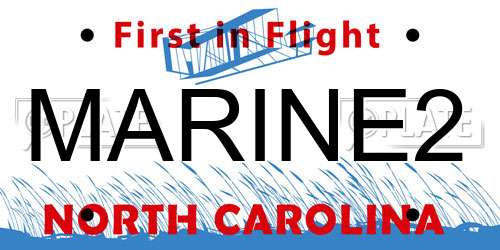 MARINE2 North Carolina License Plate