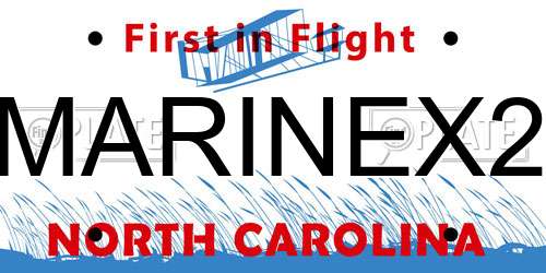 MARINEX2 North Carolina License Plate