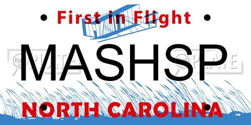 MASHSP North Carolina License Plate