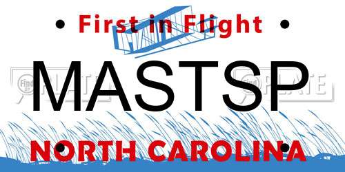 MASTSP North Carolina License Plate