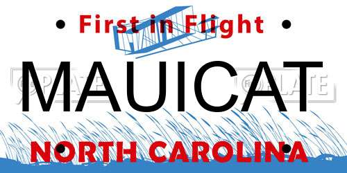 MAUICAT North Carolina License Plate