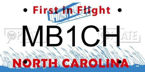MB1CH North Carolina License Plate