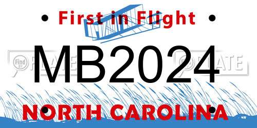 MB2024 North Carolina License Plate