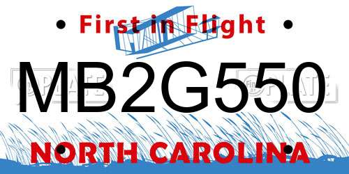 MB2G550 North Carolina License Plate