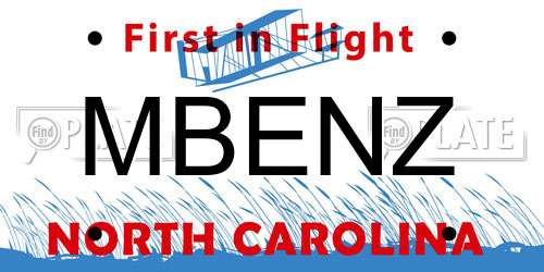 MBENZ North Carolina License Plate