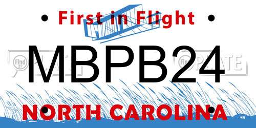 MBPB24 North Carolina License Plate