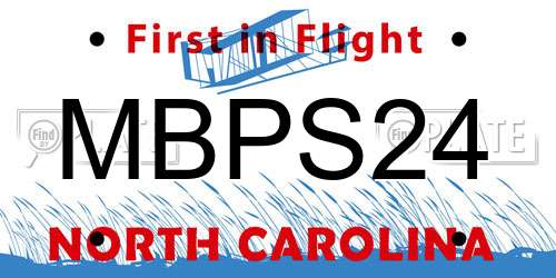 MBPS24 North Carolina License Plate