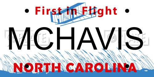 MCHAVIS North Carolina License Plate