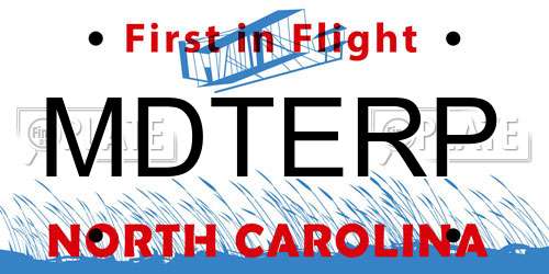 MDTERP North Carolina License Plate