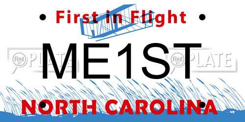 ME1ST North Carolina License Plate