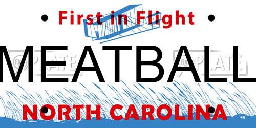 MEATBALL North Carolina License Plate