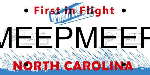 MEEPMEEP North Carolina License Plate