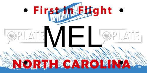 MEL North Carolina License Plate