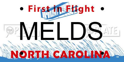 MELDS North Carolina License Plate