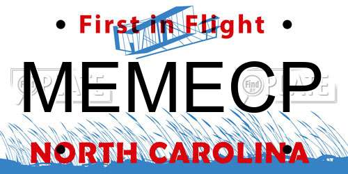MEMECP North Carolina License Plate