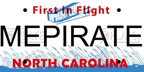 MEPIRATE North Carolina License Plate