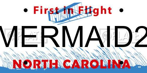 MERMAID2 North Carolina License Plate