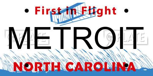 METROIT North Carolina License Plate