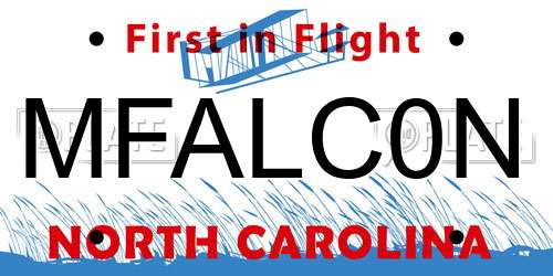 MFALC0N North Carolina License Plate