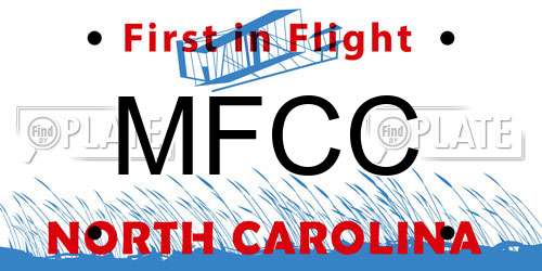 MFCC North Carolina License Plate