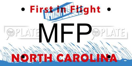 MFP North Carolina License Plate
