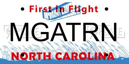 MGATRN North Carolina License Plate