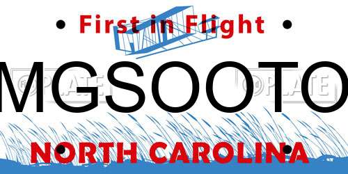MGSOOTO North Carolina License Plate